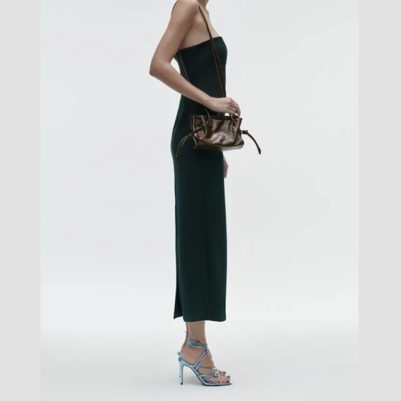 ZARA METALLIC LEATHER HEEL SANDAL SIZE 8 - Picture 8 of 8